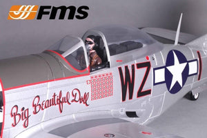 FMS P-51D Mustang V8 Big Beautiful Doll 1450mm (57") Wingspan - PNP